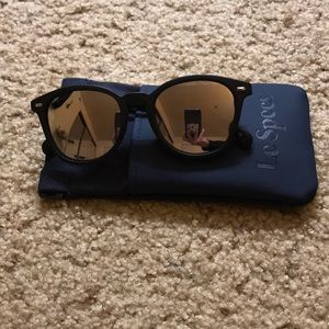 Le Spec silver mirrored polarized sunglasses